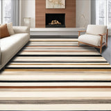 Ultra Soft Area Rug, Non Slip, Stain Resistant, Washable Area Rugs for Living Room, Bedroom, Contemporary Earth Tone Pattern(Beige)