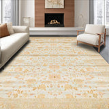 Ultra Soft Area Rug, Non Slip, Stain Resistant, Washable Area Rugs for Living Room, Bedroom, Rustic Tan Distressed Pattern(Beige)