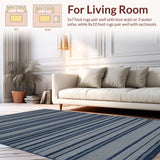 Elegant Minimalist Linear Stripes(Blue)