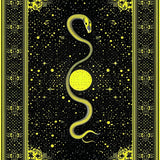 Elegant White Spot Moon Motif(Black)