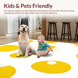 Ultra Soft Area Rug, Non Slip, Stain Resistant, Washable Area Rugs for Living Room, Bedroom, Cute Whimsical Home Element(Yellow)