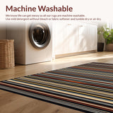 Ultra Soft Area Rug, Non Slip, Stain Resistant, Washable Area Rugs for Living Room, Bedroom, Minimalist Graphic Pattern Play(Brown)