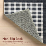 Ultra Soft Area Rug, Non Slip, Stain Resistant, Washable Area Rugs for Living Room, Bedroom, Vintage Checkered Flooring Carpet(Gray)