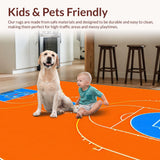 Ultra Soft Area Rug, Non Slip, Stain Resistant, Washable Area Rugs for Living Room, Bedroom, Energetic Field Layout Decor(Orange)