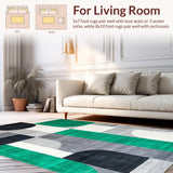 Ultra Soft Area Rug, Non Slip, Stain Resistant, Washable Area Rugs for Living Room, Bedroom, Minimalist Soft Toned Design(Gray)