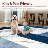 Chic Modern Gold Accents Design(Blue)