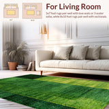 Ultra Soft Area Rug, Non Slip, Stain Resistant, Washable Area Rugs for Living Room, Bedroom, 3D Botanical Oasis Aesthetic(Green)