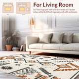 Ultra Soft Area Rug, Non Slip, Stain Resistant, Washable Area Rugs for Living Room, Bedroom, Luxurious Tassel Accents Aesthetic(Beige)