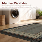 Ultra Soft Area Rug, Non Slip, Stain Resistant, Washable Area Rugs for Living Room, Bedroom, Contemporary Bold Cowhide Motif(Beige)