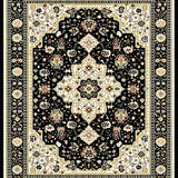 Classic Black Beige Damask Style(Black)