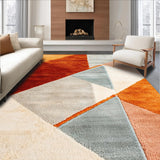 Ultra Soft Area Rug, Non Slip, Stain Resistant, Washable Area Rugs for Living Room, Bedroom, Modern Plush Area Rug for Dining Room(Orange)