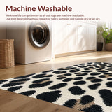 Ultra Soft Area Rug, Non Slip, Stain Resistant, Washable Area Rugs for Living Room, Bedroom, Contemporary Zebra Pattern Entryway Area Rug(Beige)