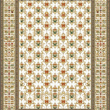 Beige and Brown Trellis Ideal for Entryway(White)