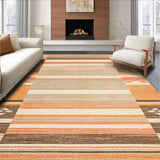 Ultra Soft Area Rug, Non Slip, Stain Resistant, Washable Area Rugs for Living Room, Bedroom, Cozy Monochrome Artful Design(Brown)
