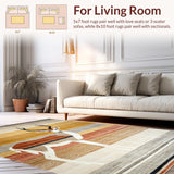 Ultra Soft Area Rug, Non Slip, Stain Resistant, Washable Area Rugs for Living Room, Bedroom, Stylish Chic Animal Motif(Brown)