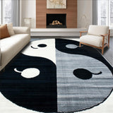 Psychedelic Grey Abstract Swirl(Black)