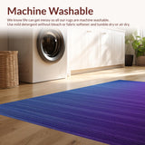 Ultra Soft Area Rug, Non Slip, Stain Resistant, Washable Area Rugs for Living Room, Bedroom, Contemporary Purple Blue Bedroom Plush Area Rug(Blue)