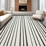 Kitchen Tassel Black White Striped Braided Farmhouse Decor(Beige)