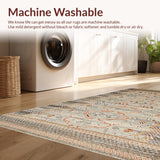 Ultra Soft Area Rug, Non Slip, Stain Resistant, Washable Area Rugs for Living Room, Bedroom, Rustic Earth Toned Animal Pattern(Gray)