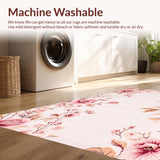 Ultra Soft Area Rug, Non Slip, Stain Resistant, Washable Area Rugs for Living Room, Bedroom, Chic Shag Rose Elegance(Pink)