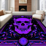 Ultra Soft Area Rug, Non Slip, Stain Resistant, Washable Area Rugs for Living Room, Bedroom, Macabre Witch Board Illustration(Purple)