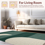 Contemporary Green Curvilinear Artwork(Green)