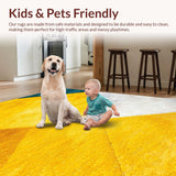 Ultra Soft Area Rug, Non Slip, Stain Resistant, Washable Area Rugs for Living Room, Bedroom, Vibrant Yellow Kitchen Stain-Resistant Decorative Rug(Yellow)
