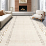 Ultra Soft Area Rug, Non Slip, Stain Resistant, Washable Area Rugs for Living Room, Bedroom, Warm Boho Inspired Rustic Charm(Beige)