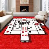 Ultra Soft Area Rug, Non Slip, Stain Resistant, Washable Area Rugs for Living Room, Bedroom, Stylish Red and White Contrast(Red)