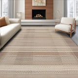 Ultra Soft Area Rug, Non Slip, Stain Resistant, Washable Area Rugs for Living Room, Bedroom, Textured Natural Yarn Design(Beige)