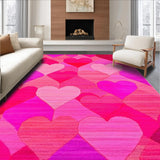 Ultra Soft Area Rug, Non Slip, Stain Resistant, Washable Area Rugs for Living Room, Bedroom, Romantic Cozy Faux Fur Style(Pink)