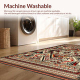 Ultra Soft Area Rug, Non Slip, Stain Resistant, Washable Area Rugs for Living Room, Bedroom, Whimsical Bright Boho Composition(Gray)