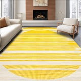 Ultra Soft Area Rug, Non Slip, Stain Resistant, Washable Area Rugs for Living Room, Bedroom, Vibrant Knotted Tassel Accent(Yellow)
