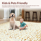 Ultra Soft Area Rug, Non Slip, Stain Resistant, Washable Area Rugs for Living Room, Bedroom, Stylish Abstract Cow Print Aesthetic(Beige)