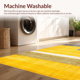 Ultra Soft Area Rug, Non Slip, Stain Resistant, Washable Area Rugs for Living Room, Bedroom, Modern Abstract Tiled Arrangement(Yellow)