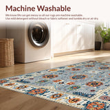Ultra Soft Area Rug, Non Slip, Stain Resistant, Washable Area Rugs for Living Room, Bedroom, Striking Muted Palette with Tapestry(Gray)