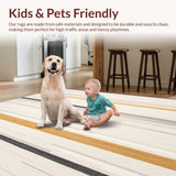 Long Runner Berber Stripes Heritage Trails Collection Beige(Beige)