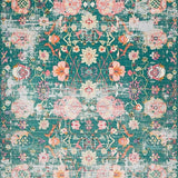Ultra Soft Area Rug, Non Slip, Stain Resistant, Washable Area Rugs for Living Room, Bedroom, Rustic Vintage Charm Composition(Green)
