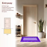 Ultra Soft Area Rug, Non Slip, Stain Resistant, Washable Area Rugs for Living Room, Bedroom, Soft Plush Modern Elegance(Purple)