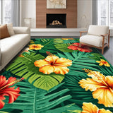 Ultra Soft Area Rug, Non Slip, Stain Resistant, Washable Area Rugs for Living Room, Bedroom, Dynamic Nature-Inspired Artistry(Green)