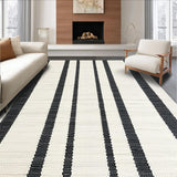 Ultra Soft Area Rug, Non Slip, Stain Resistant, Washable Area Rugs for Living Room, Bedroom, Vibrant Minimalist Lattice Pattern(Beige)