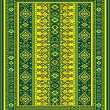 Whimsical Colorful Damask Print(Green)