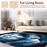 Dreamy Night Sky Wolf Illustration(Blue)