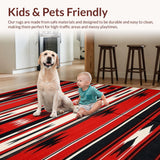 Contemporary Abstract Striped Ensemble(Red)