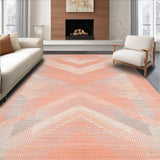 Ultra Soft Area Rug, Non Slip, Stain Resistant, Washable Area Rugs for Living Room, Bedroom, Vibrant Abstract Geometric Harmony(Pink)