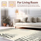 Ultra Soft Area Rug, Non Slip, Stain Resistant, Washable Area Rugs for Living Room, Bedroom, Distressed Neutral Zebra Print Hallway Runner(Beige)