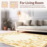 Beige Accent Lightweight Indoor Non Slip Design(Beige)
