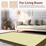 Ultra Soft Area Rug, Non Slip, Stain Resistant, Washable Area Rugs for Living Room, Bedroom, Chic Modern Diamond Pattern Elegance(Gold)