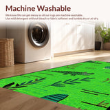 Ultra Soft Area Rug, Non Slip, Stain Resistant, Washable Area Rugs for Living Room, Bedroom, Artistic Textured Animal Shape(Green)