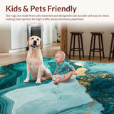 Elegant Gold Veined Aesthetic(Blue)